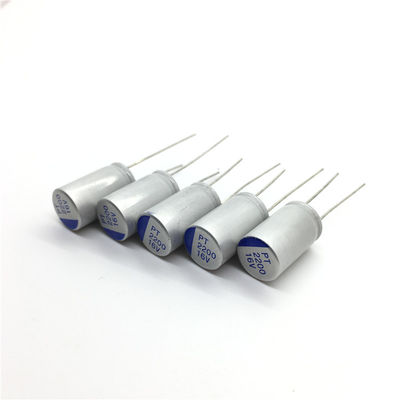 Capacidad baja electrolítica sólida de la tapa de filtro del poder de los condensadores 16V2200UF UPL1C222M1016 ESR