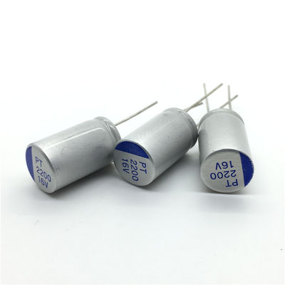 Capacidad baja electrolítica sólida de la tapa de filtro del poder de los condensadores 16V2200UF UPL1C222M1016 ESR